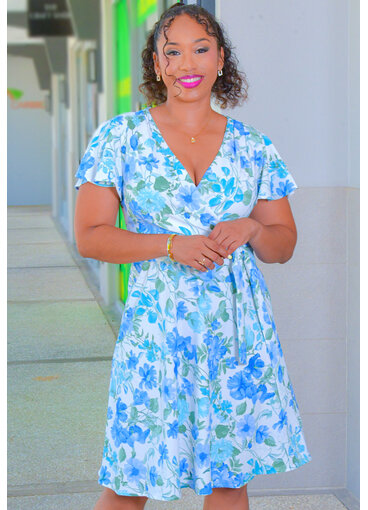 Shelby & Palmer REES- Floral LapTop Dress with Band