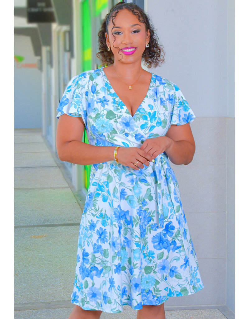 Shelby & Palmer REES- Floral LapTop Dress with Band
