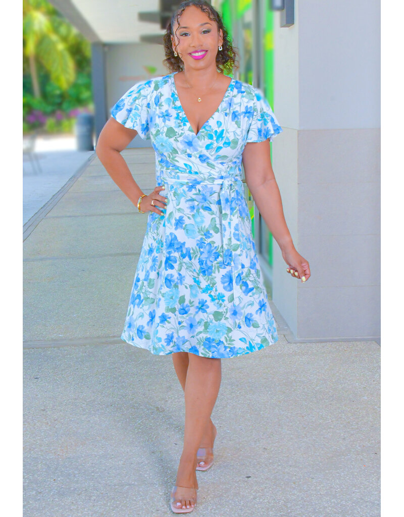 Shelby & Palmer REES- Floral LapTop Dress with Band