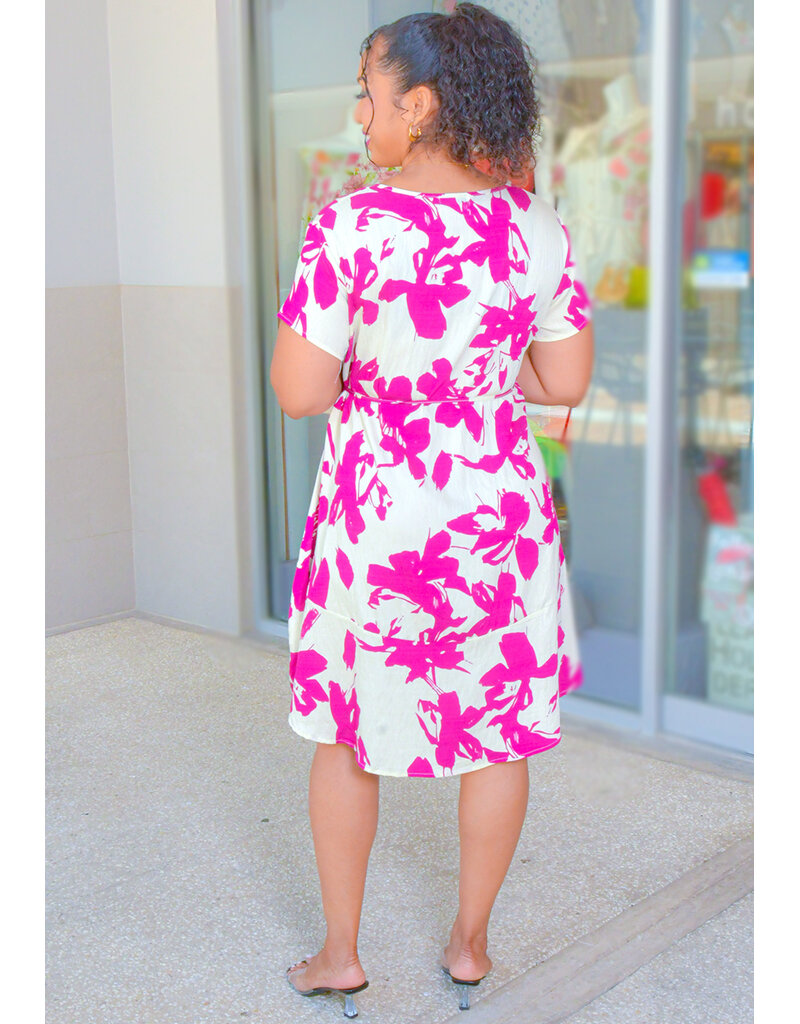 AZ KAMIA- Flower Print Dress with String