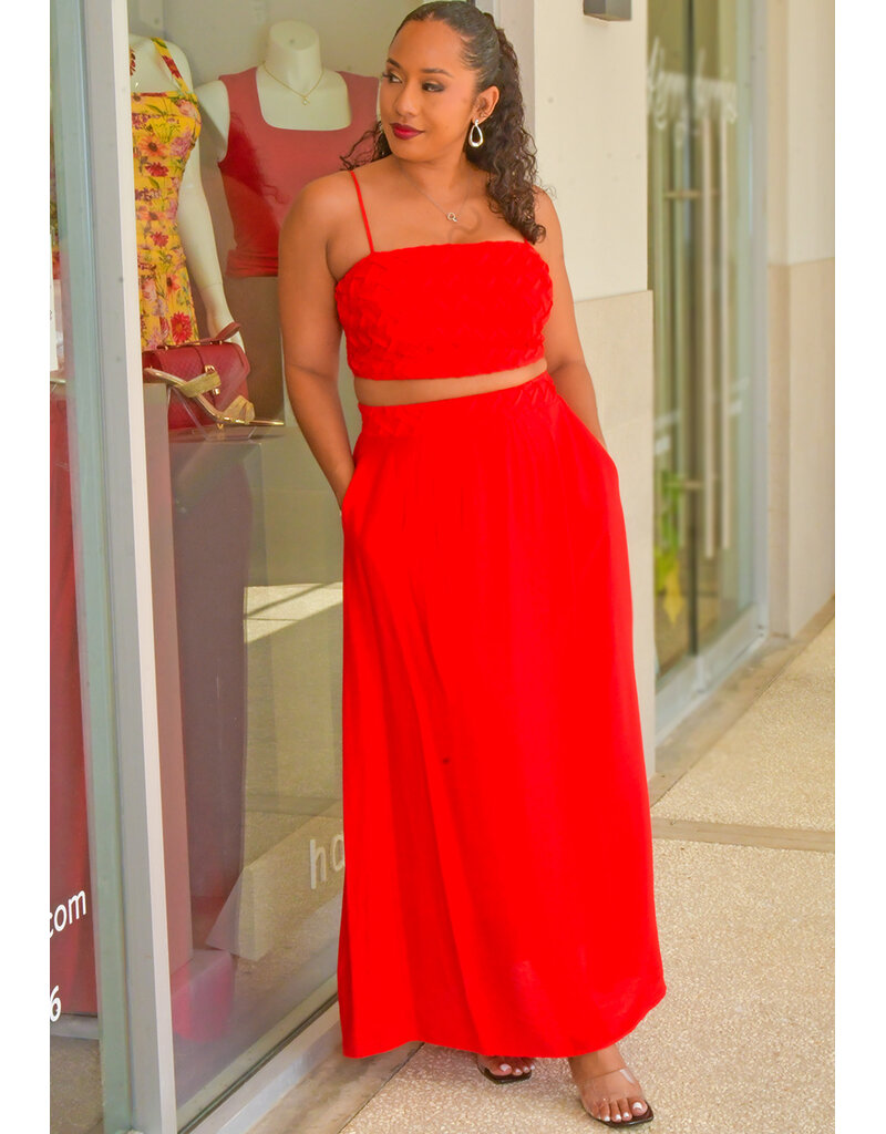 ORIGINAL KANJAN- Solid 2 Piece Skirt Suit