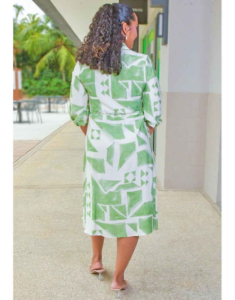 MLLE Gabrielle KILIAH- Botton Down Dress with 3/4 Sleeves