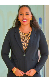 Nina Leonard Jacket with Faux Pockets & Buttons