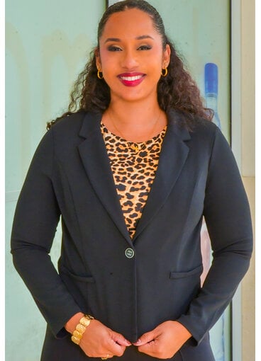 Nina Leonard Jacket with Faux Pockets & Buttons