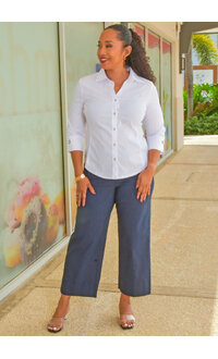 ZAC & RACHEL VEFT- Button Down 3/4 Sleeve Top