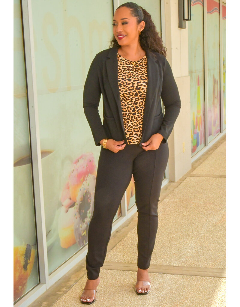 SPIN VILINKA- Leopard Print Armhole Top