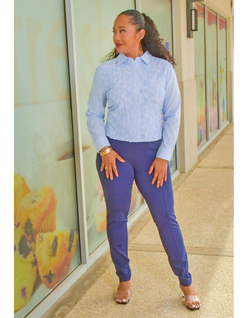 ZAC & RACHEL VILLEN- Stripe Button Down Top with Collar