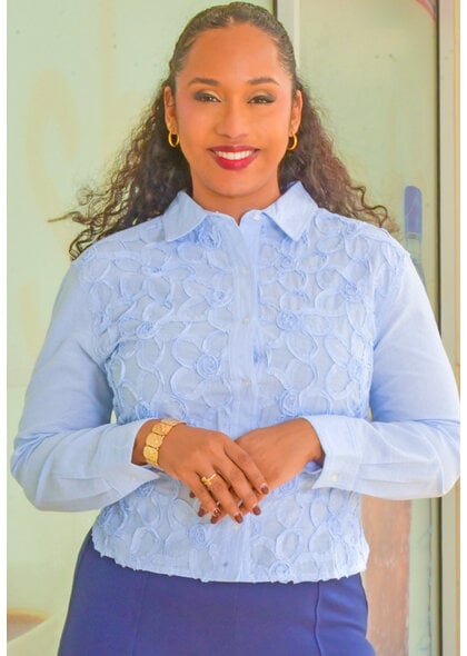 ZAC & RACHEL VILLEN- Stripe Button Down Top with Collar