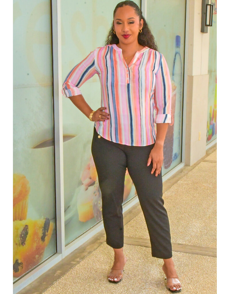 ZAC & RACHEL VILO- Stripe Button Down Top