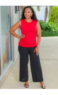 SPIN VILINKA- Solid Armhole Top with Gather Side