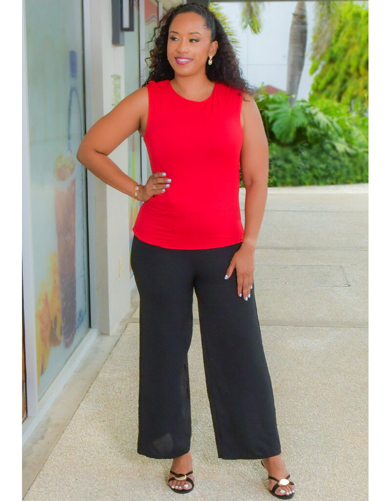 SPIN VILINKA- Solid Armhole Top with Gather Side