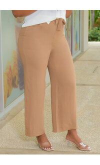 AZ ZENIA- Casual Elastic Waist Pants with Band