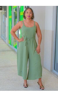 AZ KAISLEY- Thin Strap Jumpsuit with Elastic Back