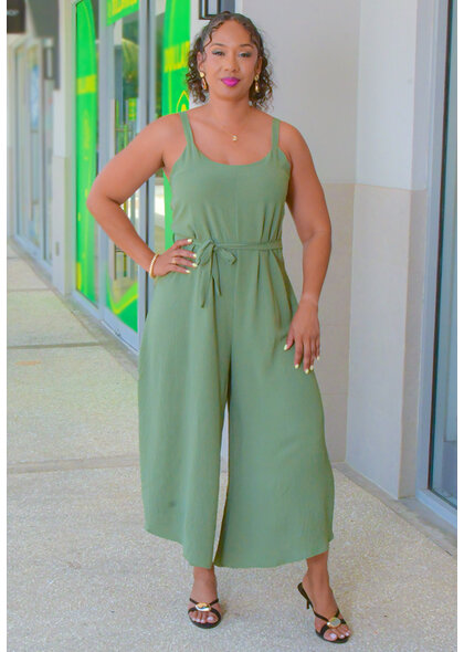 AZ KAISLEY- Thin Strap Jumpsuit with Elastic Back