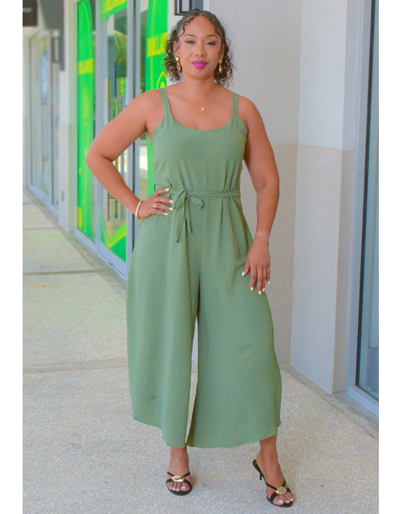 AZ KAISLEY- Thin Strap Jumpsuit with Elastic Back