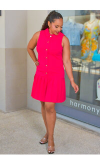 Shelby & Palmer RIPEY- Pleated Hem Armhole Dress