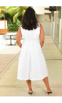 Signature KIMIX- Solid Armhole Dress with Zip Front