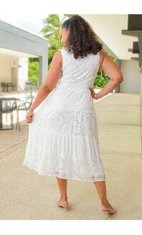 Signature GINNA- Long Lap Top Dress witch Lace Patches