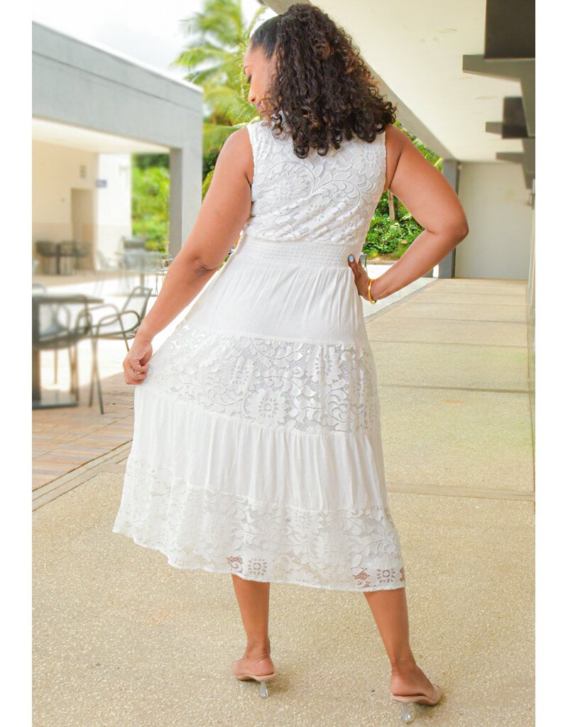 Signature GINNA- Long Lap Top Dress witch Lace Patches