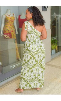 RYOCCO KANICE- Long Printed 1 Shoulder Dress