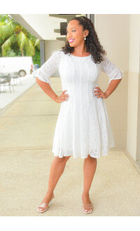 Lelea-RAB fit & flare w/3/4 bell slvs