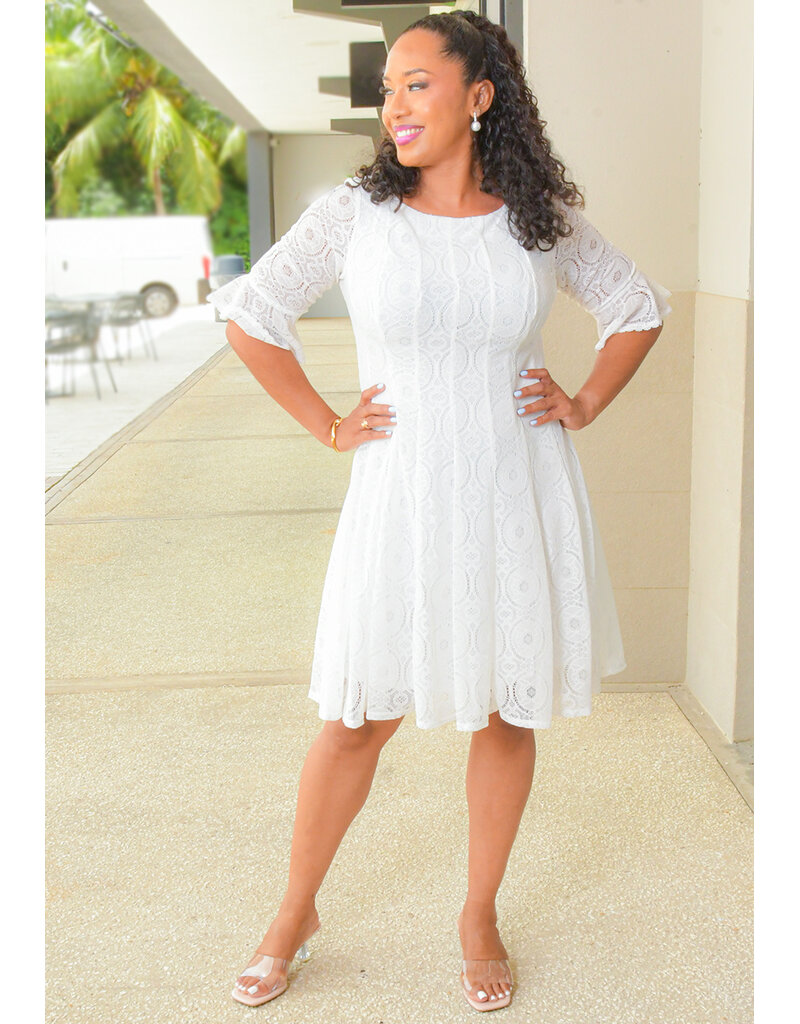 Lelea-RAB fit & flare w/3/4 bell slvs