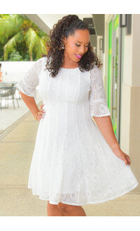Lelea-RAB fit & flare w/3/4 bell slvs