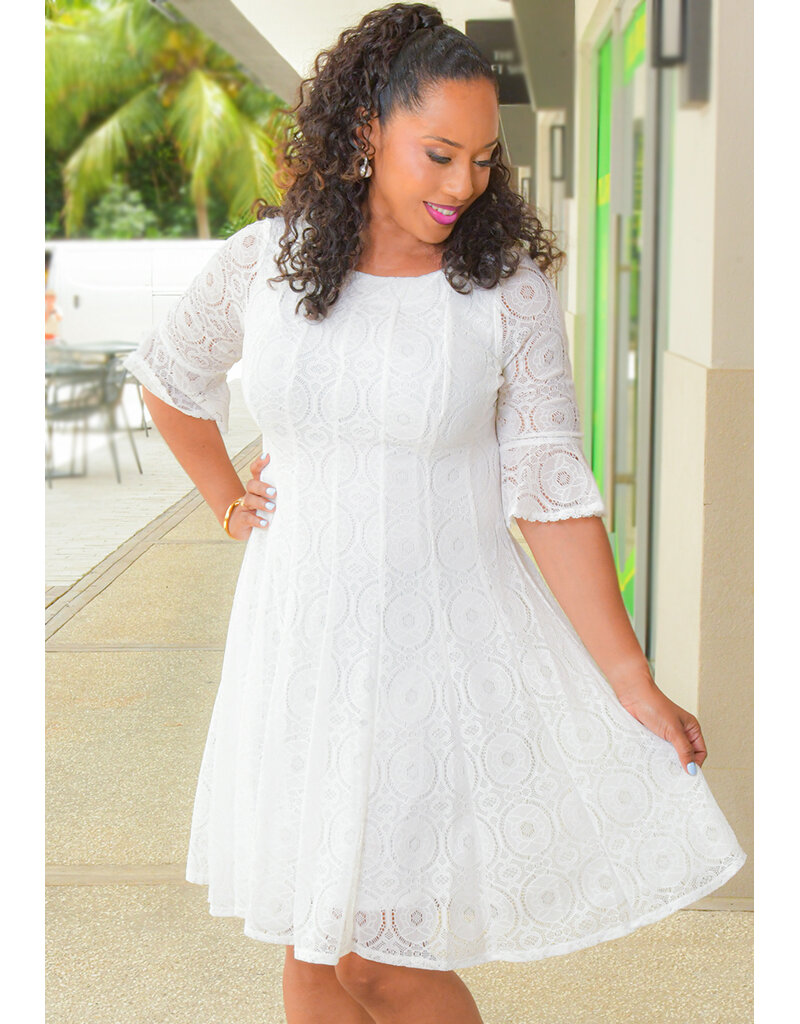 Lelea-RAB fit & flare w/3/4 bell slvs