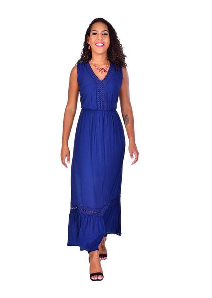 NABILA-Linen Maxi Dress