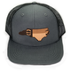 Richardson Charcoal/Black NC Flag Richardson Hat
