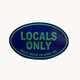 Mania Stickers Locals Only Sticker Blue