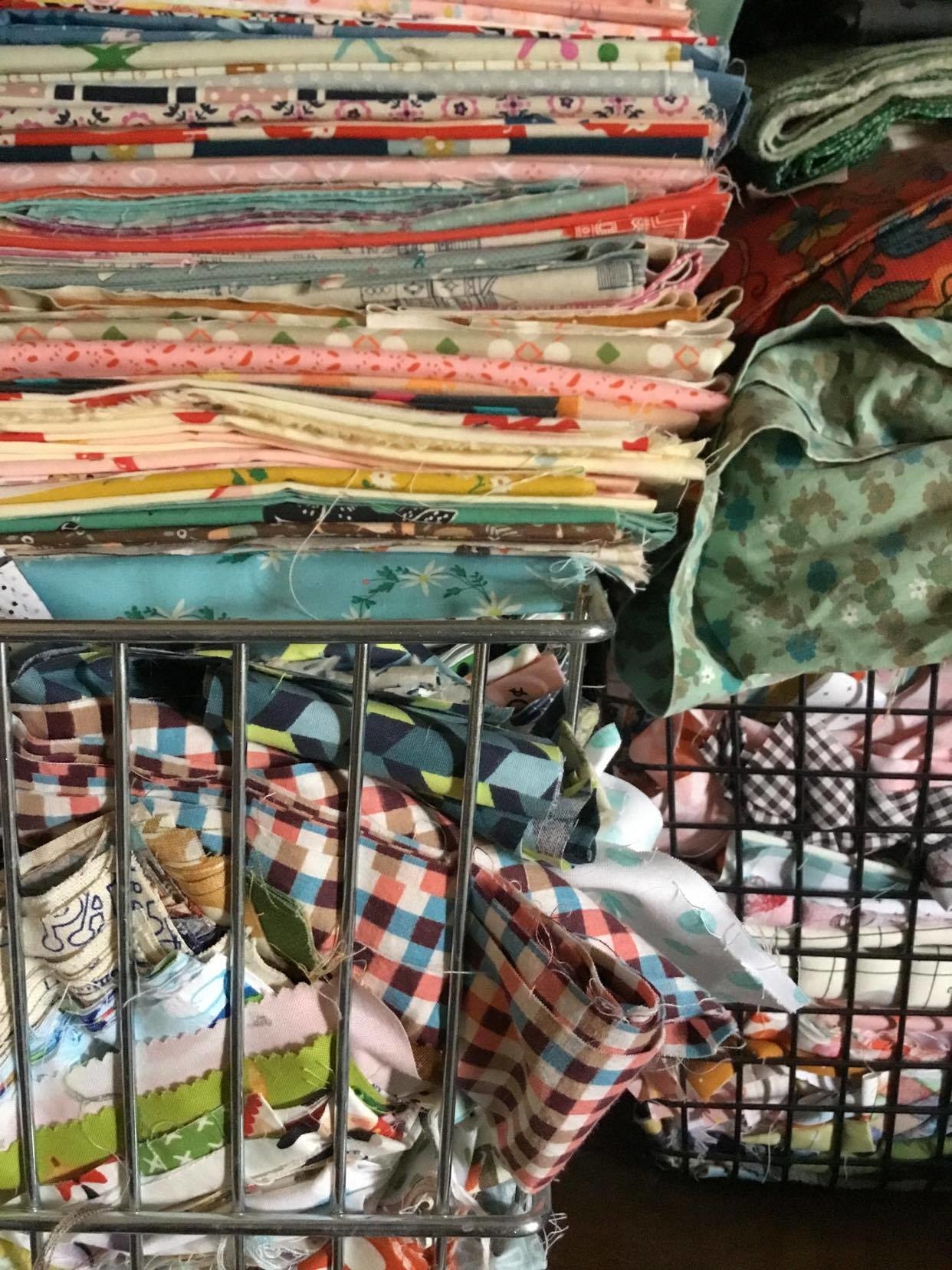 Scrap fabric storage