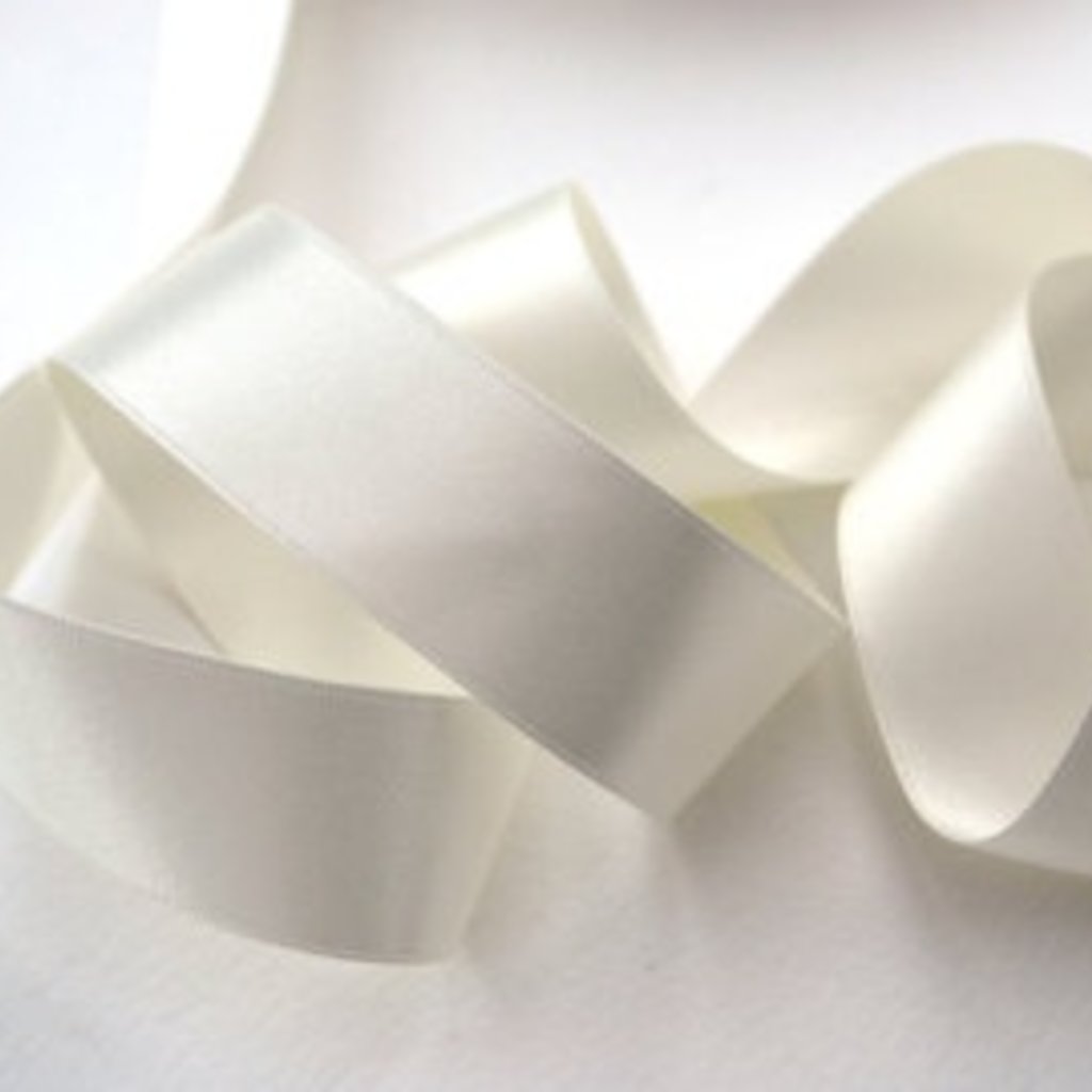 satin ribbon white