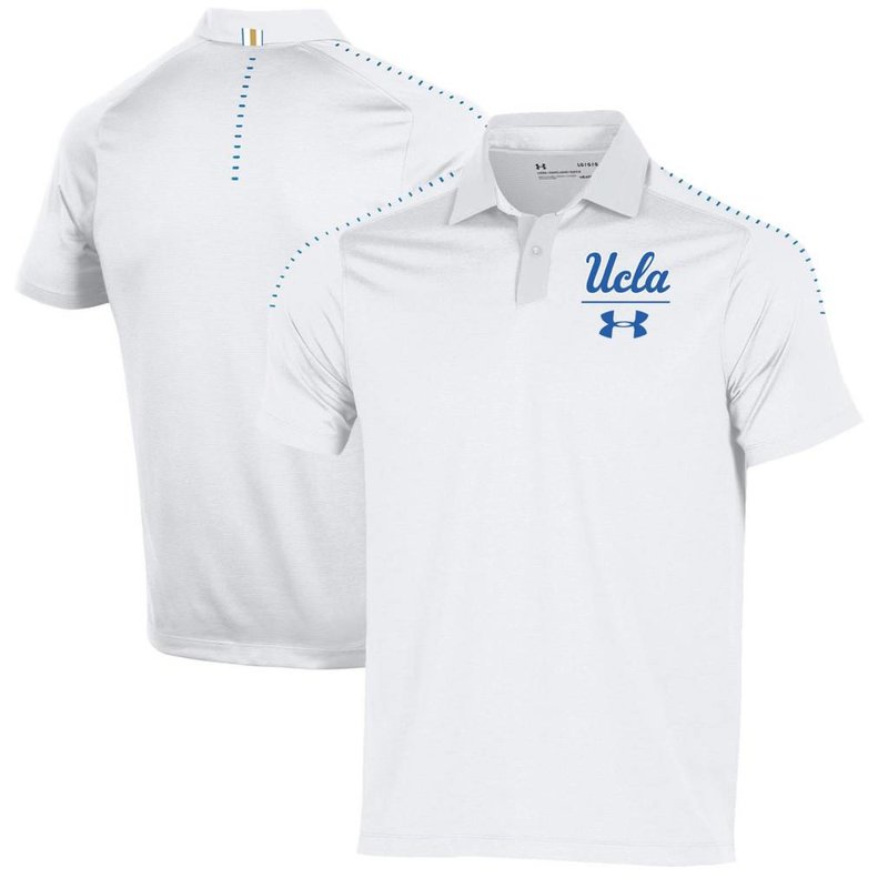 Under Armour UCLA Men's Pinnacle Polo Mighty Bruins White