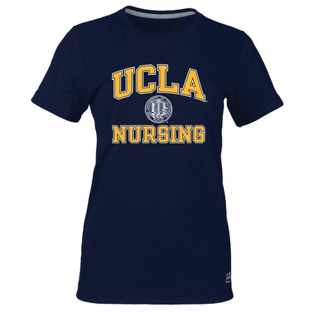 Russell Athletic UCLA Nursing /Seal Ladies Essential Navy short Shirt