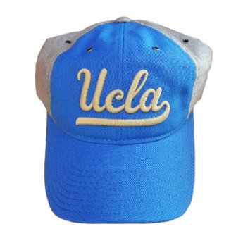 Ucla Adjustable Baseball Hat Blue/Grey Script in gold - EW64Z