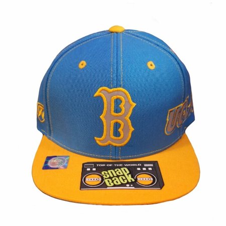 Top Of The World Ucla Snapback Hat Blue/Yellow B/Script Logo Shinny Reflector Letters