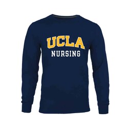 Russell Athletic UCLA Nursing Long Sleeve Essential Navy Tee