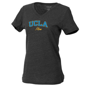 Russell Athletic Ucla Mom Women's V-Neck Tee - Black Heather