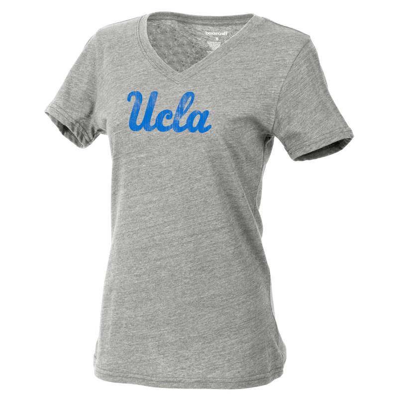 Russell Athletic UCLA Vintage Script V-neck T-shirt Oxford