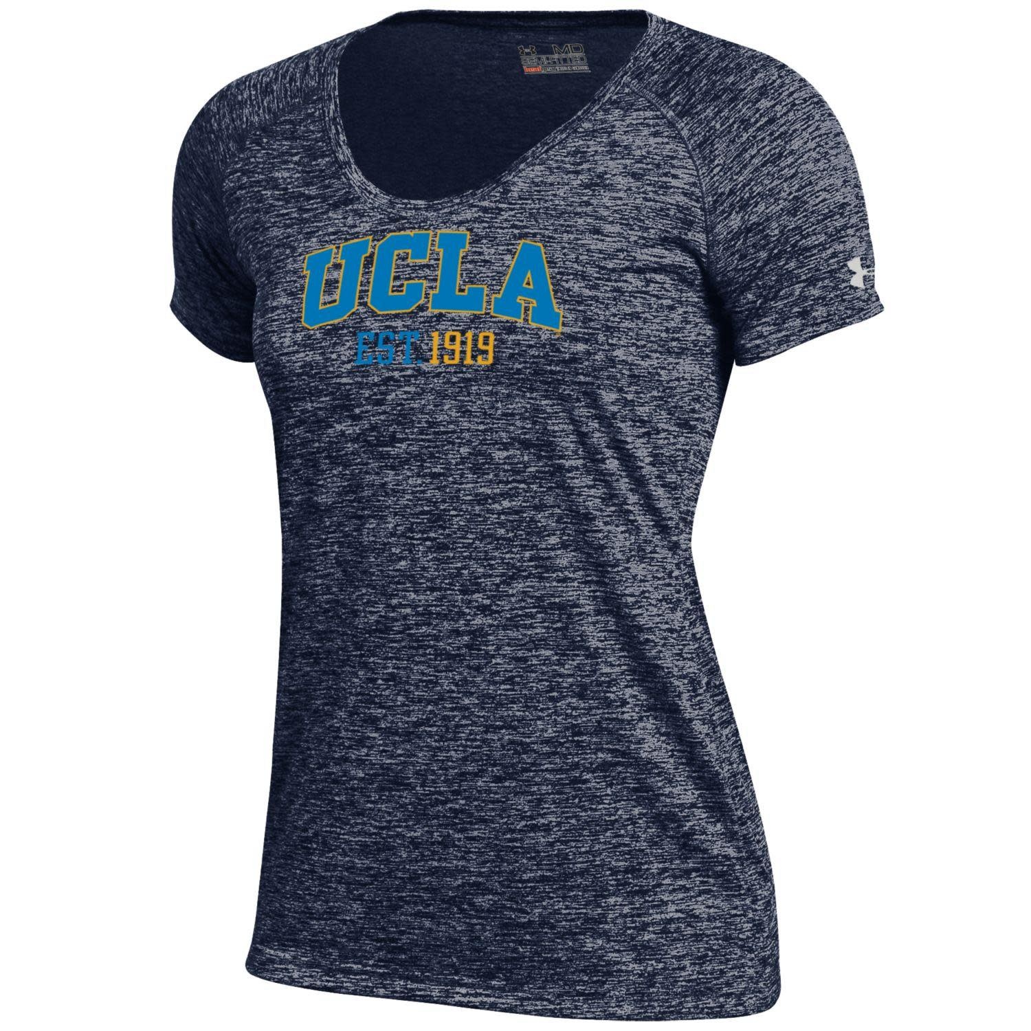 UCLA 1919 Women's Twist Tech Performence V-neck Tee - Campus