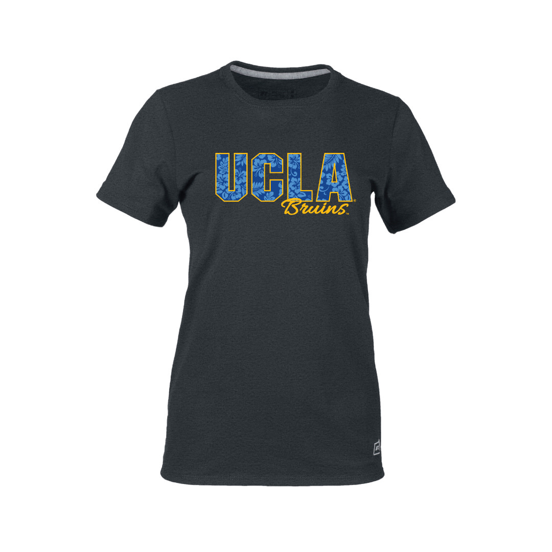 Boxercraft Ucla Bruins Women Hibiscus Black Heather Tee