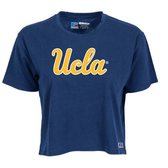Russell Athletic Ucla Script Womens Cropped Tee Navy