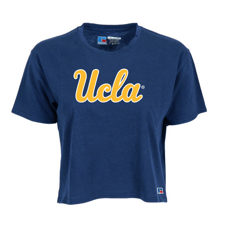 Russell Athletic Ucla Script Womens Cropped Tee Navy