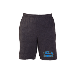Russell Athletic UCLA MENS COTTON SHORT CHARCOAL WITH UCLA OVER BRUINS LOGO