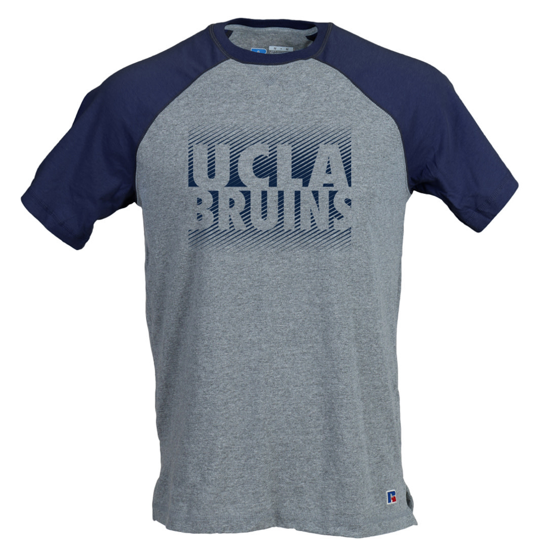 Russell Athletic UCLA Mens Baseball Tee Navy Heather
