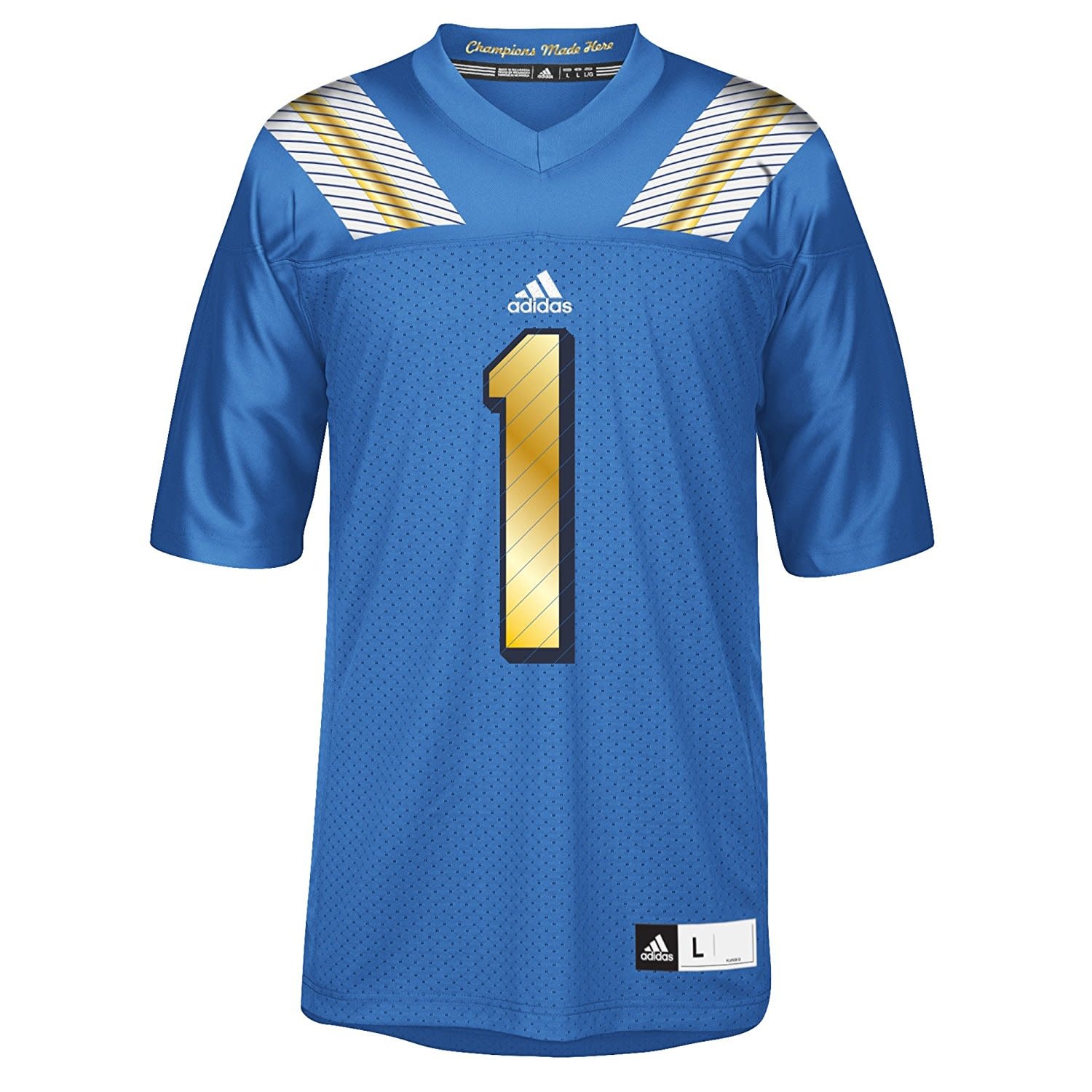 Ucla Bruins Adidas Ncaa #1 Replica Football Jersey - Blue (Large) (888598116903)