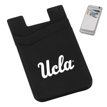 Jardine Associates UCLA Dual Pocket Slim Silicone Phone Wallet Black