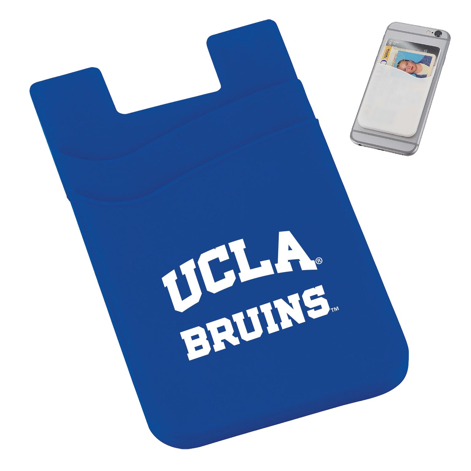 Jardine Associates UCLA Bruins Dual Pocket Slim Silicone Phone Wallet Royal