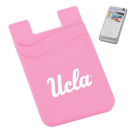 Jardine Associates UCLA Dual Pocket Slim Silicone Phone Wallet Pink